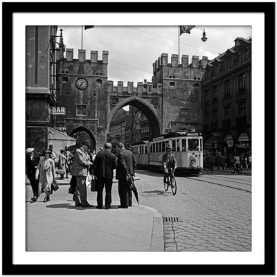 Tram at Karlstor Gate Inner City Munich, Germany, 1937-DYV-988726