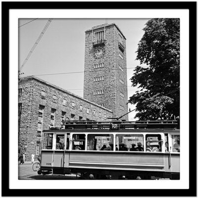 Tram Line No. 2 at Main Station, Stuttgart Germany, 1935-DYV-988155