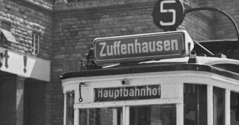 Tram Line No. 5 Zuffenhausen Main Station, Stuttgart Germany, 1935-DYV-988157