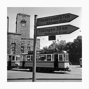 Tram Line No. 6 at Main Station, Stuttgart Germany, 1935-DYV-988154