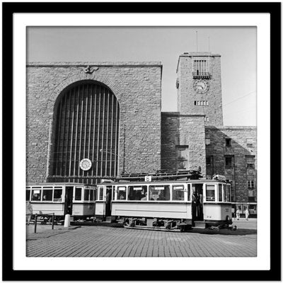 Tram Line No. 6 in Front of Main Station, Stuttgart Germany, 1935-DYV-988162