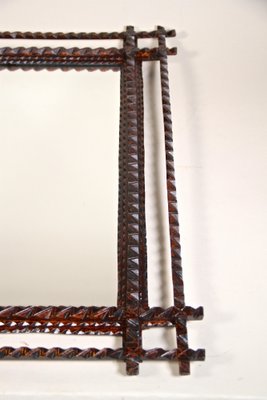 Tramp Art Wall Mirror, Austria, 1880s-TQA-1321933