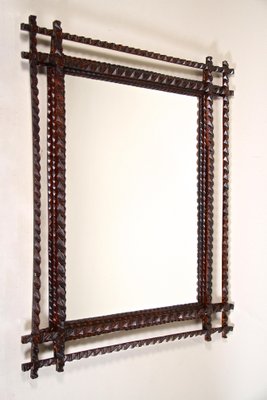 Tramp Art Wall Mirror, Austria, 1880s-TQA-1321933