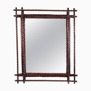 Tramp Art Wall Mirror, Austria, 1880s-TQA-1321933