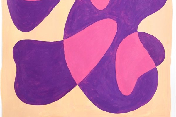 Translucent Purple Bubbles & Mid-Century Shapes in Warm Tones, 2021-RWC-996367