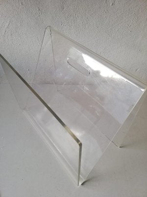 Transparent Acrylic Glass Magazine Rack, Germany, 1970s-RDS-1146565