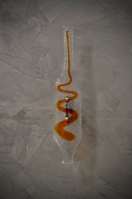 Transparent & Amber Murano Glass Wall Light, 1960-UH-1156083