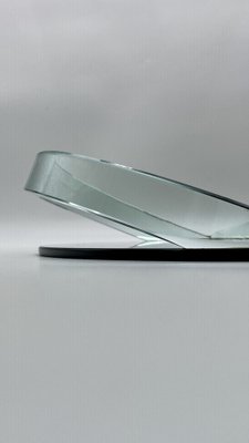 Transparent Curved Black Glass Tray Curved in the style of Fontana Arte, Italy, 1970s-PYA-1679649