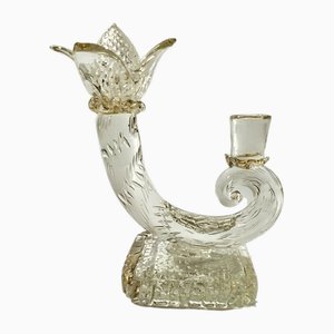 Transparent Glass and Gold Leaf Candleholder by Barovier & Toso, 1940s-QZG-1794523