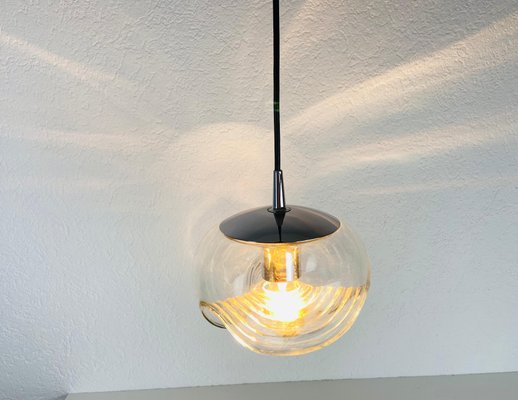 Transparent Glass Pendant Lamp by Koch & Lowy for Peill and Putzler, 1960s-PUK-865655