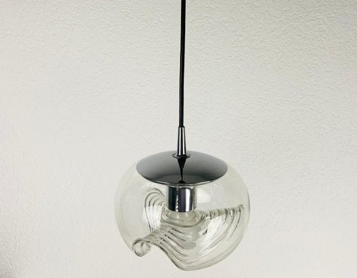 Transparent Glass Pendant Lamp by Koch & Lowy for Peill and Putzler, 1960s-PUK-865655