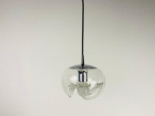 Transparent Glass Pendant Lamp by Koch & Lowy for Peill and Putzler, 1960s-PUK-865655