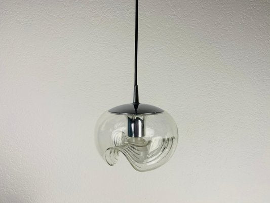 Transparent Glass Pendant Lamp by Koch & Lowy for Peill and Putzler, 1960s-PUK-865655