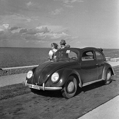 Traveling to the Seaside in the Volkswagen Beetle, Germany, 1937, Printed 2021-DYV-1021831