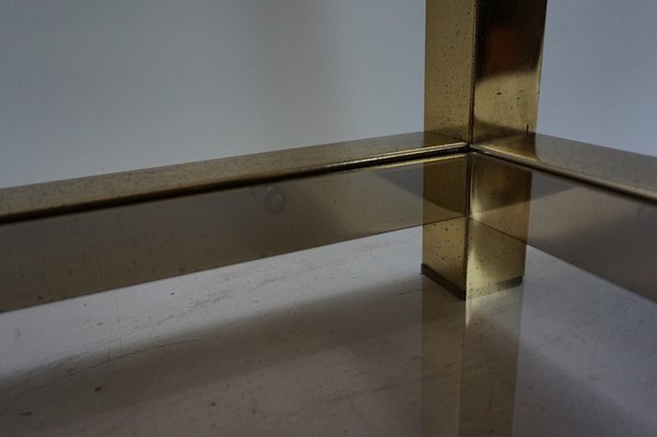 Travertine and Gold Side Table by Maison Jansen Alain Delon for Mario Sabot, 1970s-EA-1451626