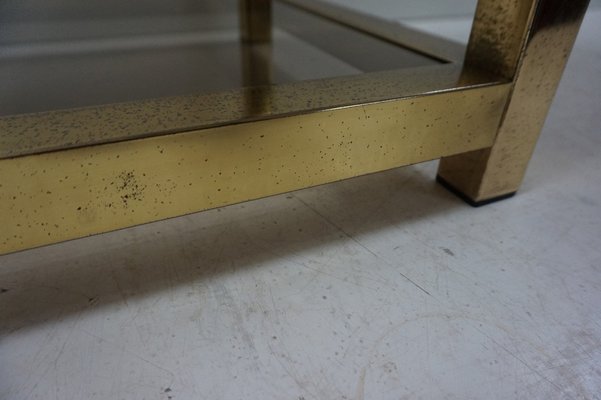 Travertine and Gold Side Table by Maison Jansen Alain Delon for Mario Sabot, 1970s-EA-1451626