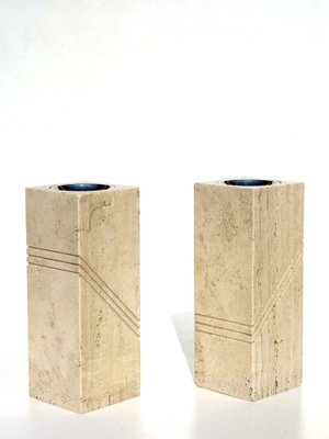 Travertine Ashtrays, 1970s, Set of 2-GKB-971285