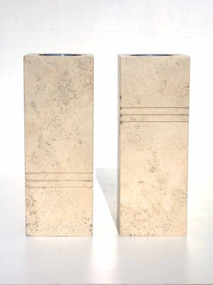 Travertine Ashtrays, 1970s, Set of 2-GKB-971285