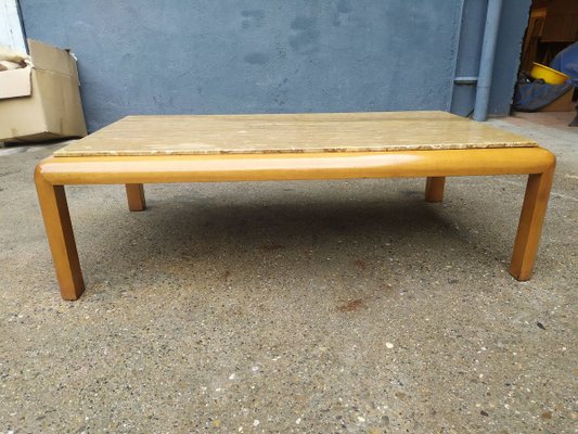 Travertine Coffee Table, 1970s-EAD-750036