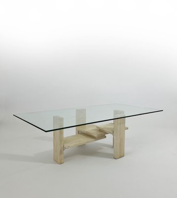 Travertine Coffee Table by Willy Ballez-INH-1363415