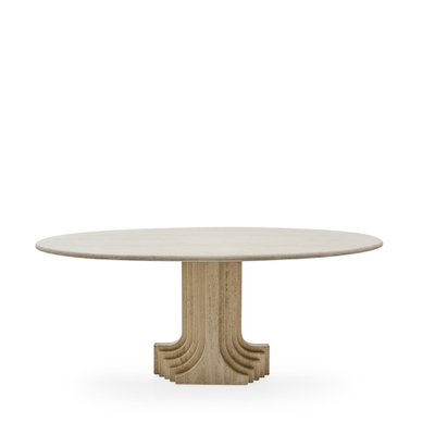 Travertine Dining Table by Carlo Scarpa for Cattelan, Italy, 1970s-TJQ-1789379