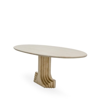 Travertine Dining Table by Carlo Scarpa for Cattelan, Italy, 1970s-TJQ-1789379