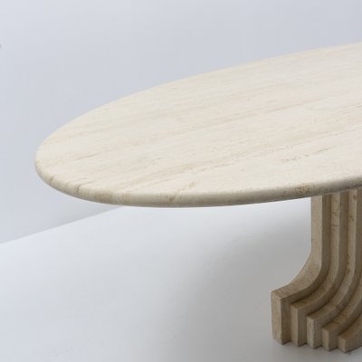 Travertine Dining Table by Carlo Scarpa for Cattelan, Italy, 1970s-TJQ-1789379