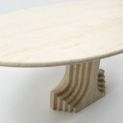 Travertine Dining Table by Carlo Scarpa for Cattelan, Italy, 1970s-TJQ-1789379