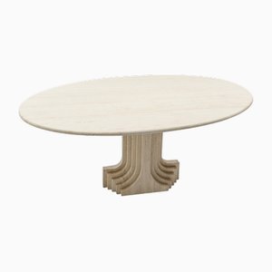 Travertine Dining Table by Carlo Scarpa for Cattelan, Italy, 1970s-TJQ-1789379