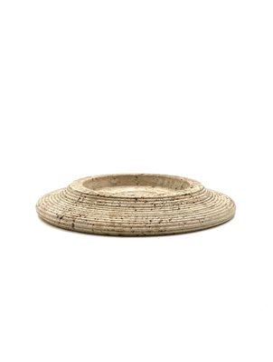 Travertine Grooved Vide Poche / Centerpiece / Ashtray, Cerri Nestore, Italy, 1970s-TXN-1786815