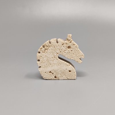 Travertine Horse Sculpture by Enzo Mari for F.lli Mannelli, 1970s-QGR-1305054