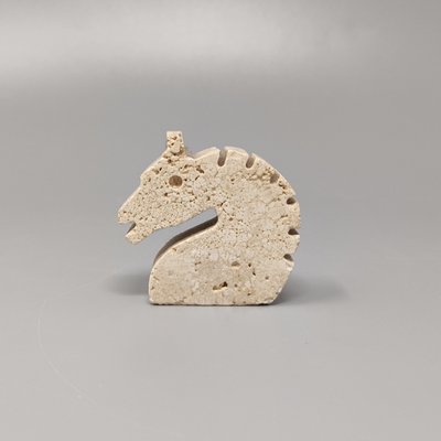 Travertine Horse Sculpture by Enzo Mari for F.lli Mannelli, 1970s-QGR-1305054