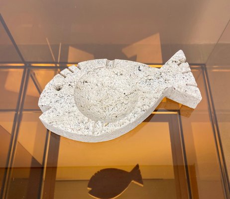 Travertine Marble Ashtray Fish from Fratelli Mannelli, Italy, 1970s-LYQ-1171519