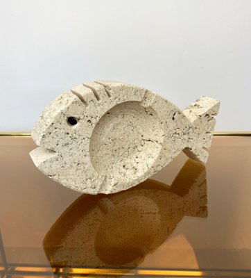 Travertine Marble Ashtray Fish from Fratelli Mannelli, Italy, 1970s-LYQ-1171519