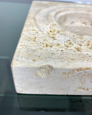 Travertine Marble Table Ashtray from Fratelli Manelli, Italy, 1970s-LYQ-1171581