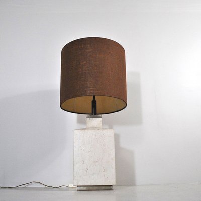 Travertine Marble Table Lamp, 1970s-JQO-683564