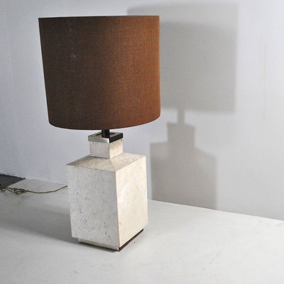 Travertine Marble Table Lamp, 1970s-JQO-683564