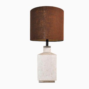 Travertine Marble Table Lamp, 1970s-JQO-683564