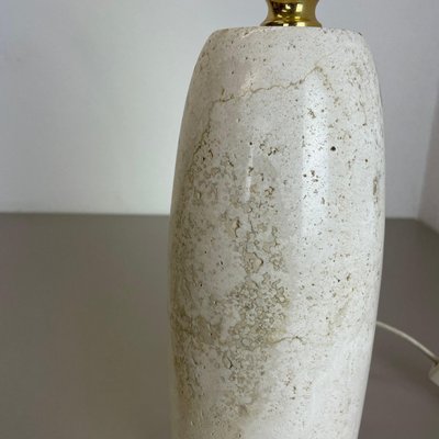 Travertine & Marble Table Light Base in the style of Fratelli Mannelli, Italy, 1970s-QZ-1735706