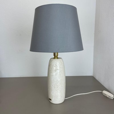 Travertine & Marble Table Light Base in the style of Fratelli Mannelli, Italy, 1970s-QZ-1735706