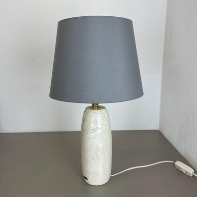 Travertine & Marble Table Light Base in the style of Fratelli Mannelli, Italy, 1970s-QZ-1735706