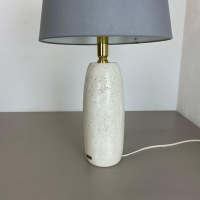 Travertine & Marble Table Light Base in the style of Fratelli Mannelli, Italy, 1970s-QZ-1735706