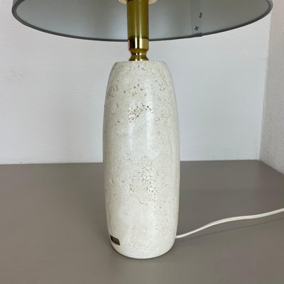 Travertine & Marble Table Light Base in the style of Fratelli Mannelli, Italy, 1970s-QZ-1735706