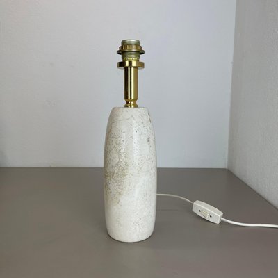 Travertine & Marble Table Light Base in the style of Fratelli Mannelli, Italy, 1970s-QZ-1735706