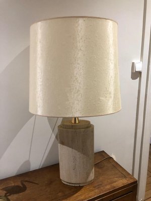 Travertine Table Lamp, 1970s-AVC-686866