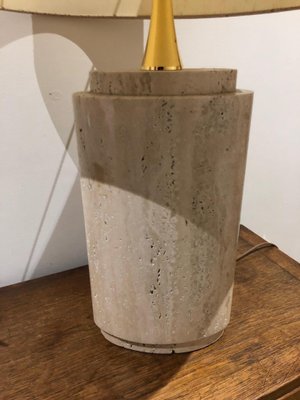 Travertine Table Lamp, 1970s-AVC-686866