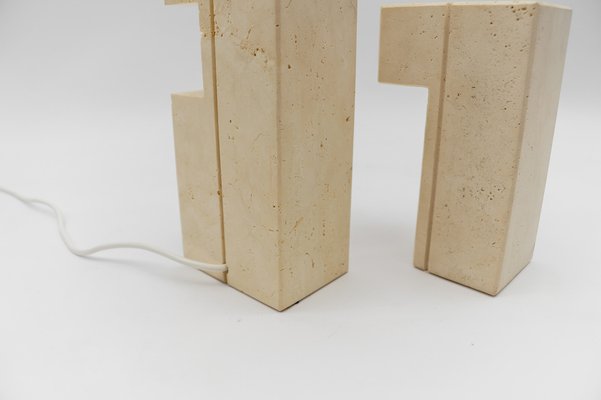 Travertine Table Lamp by Giuliano Cesari for Nucleo Sormani, 1960s-KQB-1732097