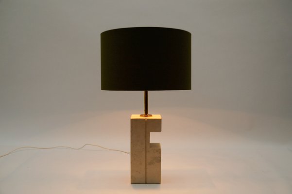 Travertine Table Lamp by Giuliano Cesari for Nucleo Sormani, 1960s-KQB-1732097