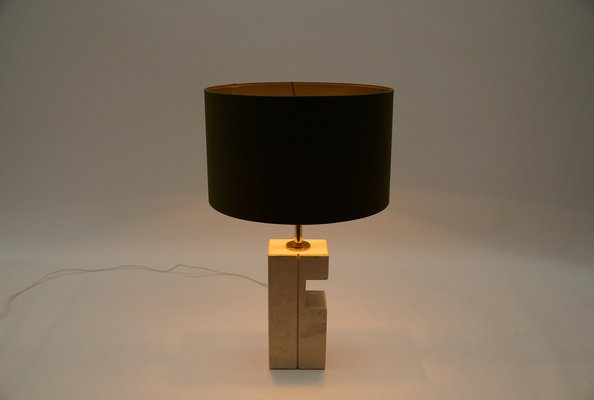 Travertine Table Lamp by Giuliano Cesari for Nucleo Sormani, 1960s-KQB-1732097