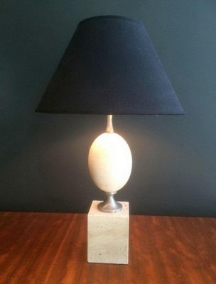 Travertine Table Lamp by Philippe Barbier, 1970s-BA-1365618